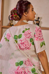 Amira White Organza Blouse